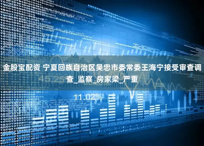 金股宝配资 宁夏回族自治区吴忠市委常委王海宁接受审查调查_监察_房家梁_严重